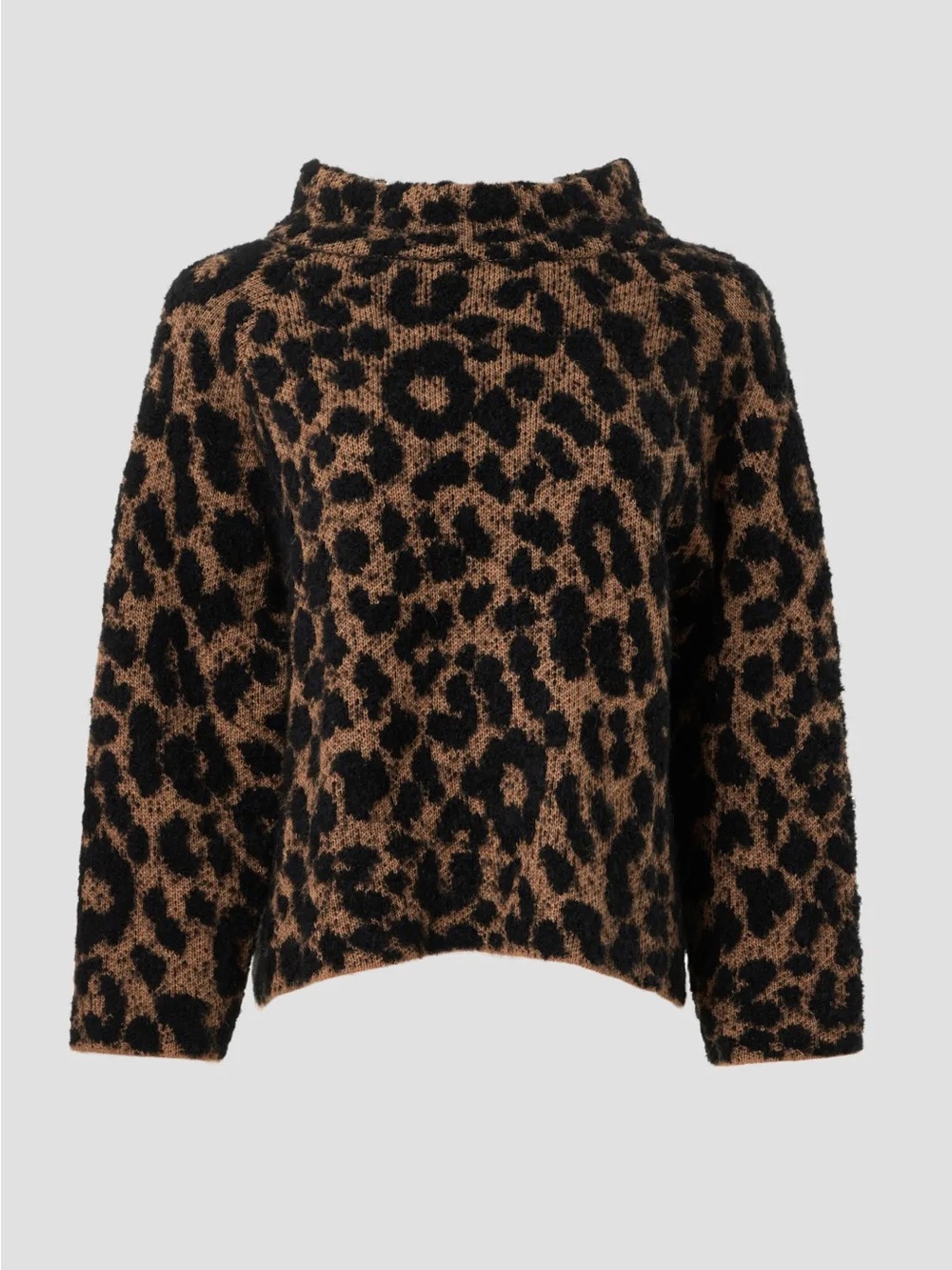 Leopard Mock Neck Sweater